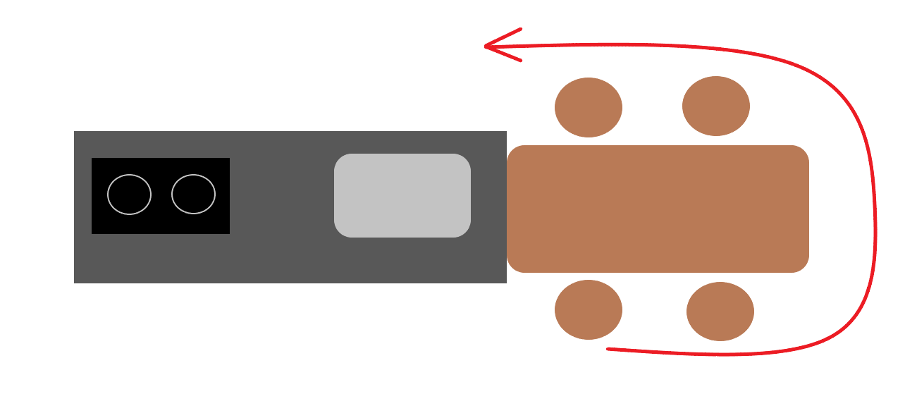 キッチンと横並びのダイニングってどう?メリットとデメリットを紹介。間に通路のある我が家の場合。 - クエムブログ